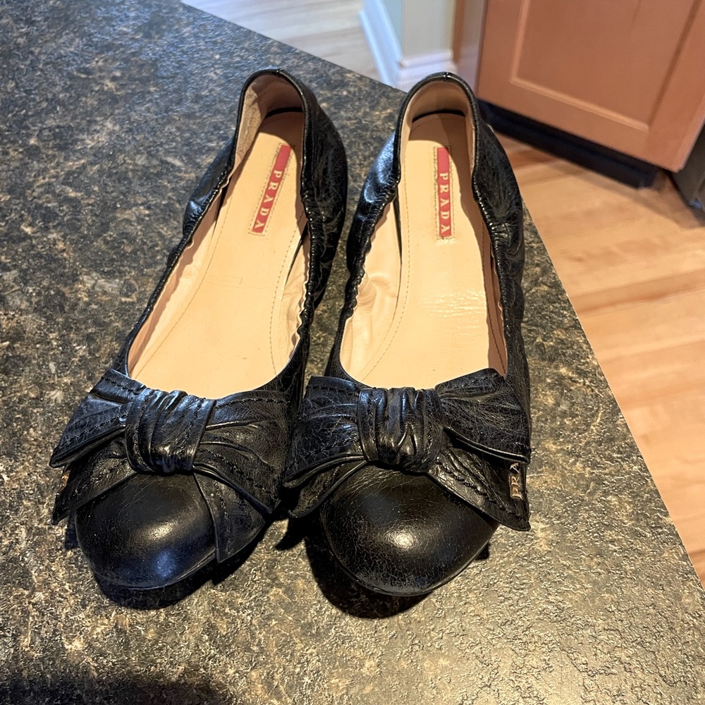 Black Prada ballet flats